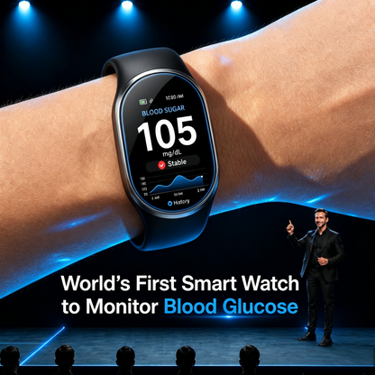 🎉 75% OFF Launch Offer🏆Aurora Tech™ GlucoWatch  99.13% Accuracy • Non-Invasive Technology