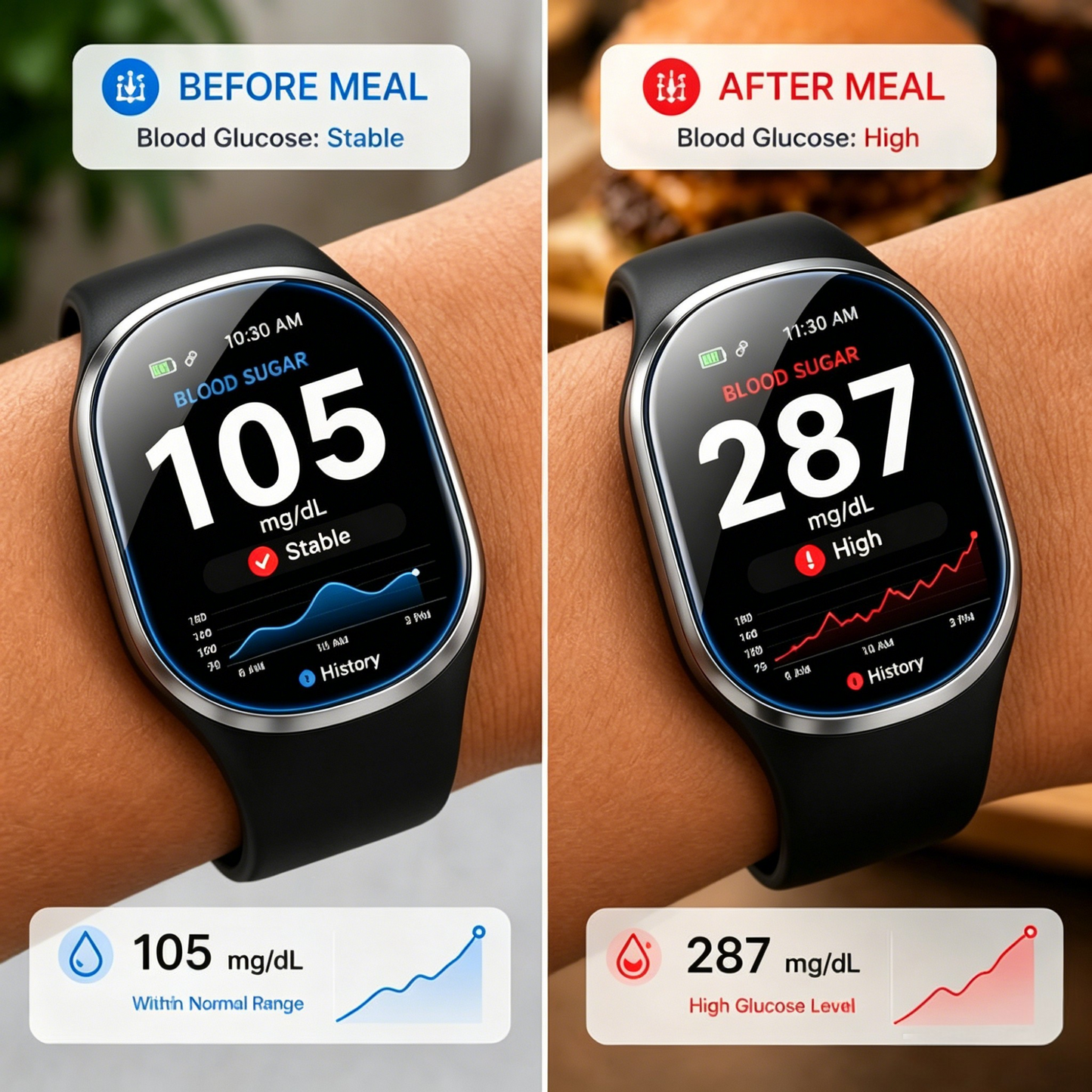 🎉 75% OFF Launch Offer🏆Aurora Tech™ GlucoWatch  99.13% Accuracy • Non-Invasive Technology