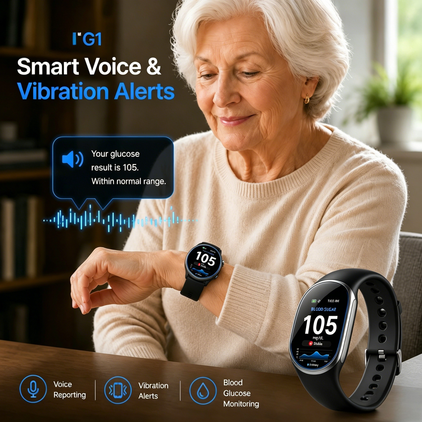 🎉 75% OFF Launch Offer🏆Aurora Tech™ GlucoWatch  99.13% Accuracy • Non-Invasive Technology