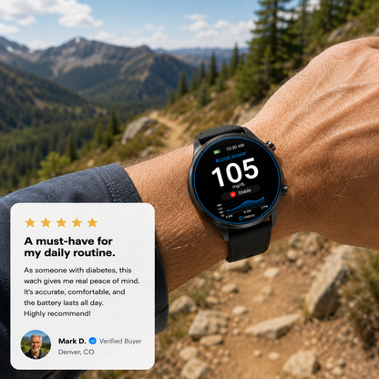 🎉 75% OFF Launch Offer🔥Alwrita™ GlucoWatch  99.13% Accuracy • Non-Invasive Technology