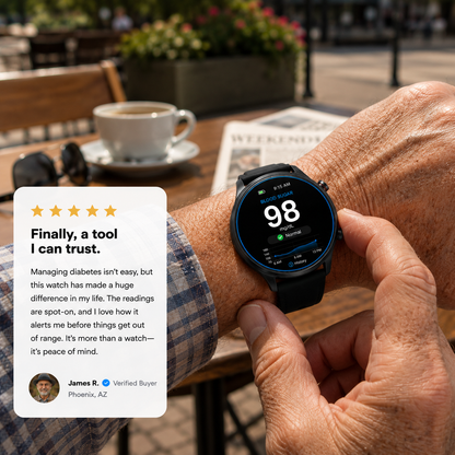 🎉 75% OFF Launch Offer🔥Alwrita™ GlucoWatch  99.13% Accuracy • Non-Invasive Technology